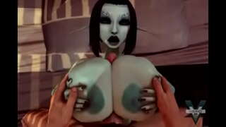 Ağzına Titty fuck Soria ve Cum