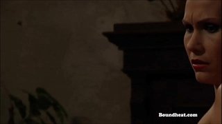 Топлесс любовниц боюнча кезектеги секут жана тренируют рабынь